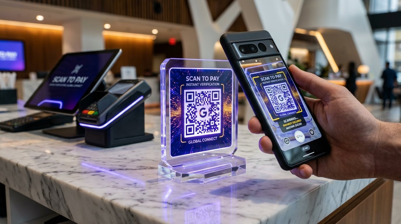 Merchant QR code scan and 0% commission